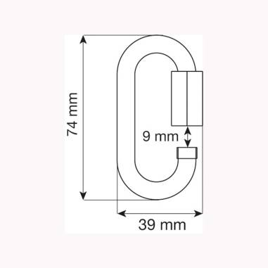 OVAL QUICK LINK 8MM INOX